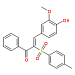 2-Propen-1-one,3-(4-hydroxy-3-methoxyphenyl)-2-[(4-methylphenyl)sulfonyl]-1-phenyl-