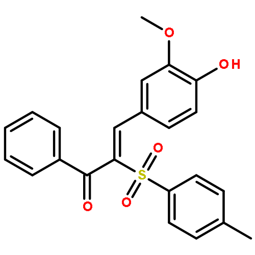 2-Propen-1-one,3-(4-hydroxy-3-methoxyphenyl)-2-[(4-methylphenyl)sulfonyl]-1-phenyl-