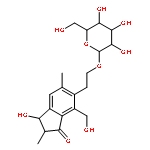 1H-Inden-1-one, 6-[2-(b-D-glucopyranosyloxy)ethyl]-2,3-dihydro-3-hydroxy-7-(hydroxymethyl)-2,5-dimethyl-,(2S,3S)-