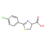 4-Thiazolecarboxylic acid, 2-(4-chlorophenyl)-4,5-dihydro-, (R)-