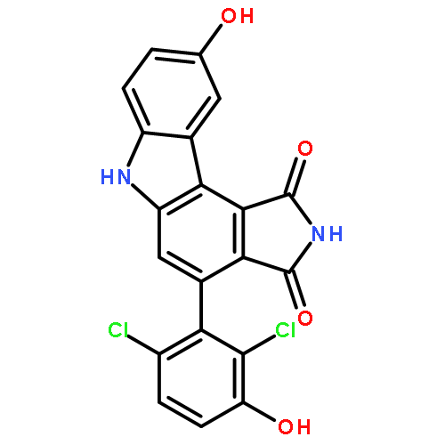 Pyrrolo[3,4-c]carbazole-1,3(2H,6H)-dione,4-(2,6-dichloro-3-hydroxyphenyl)-9-hydroxy-