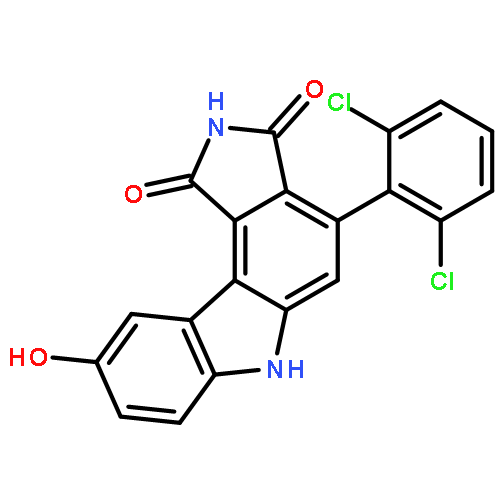 Pyrrolo[3,4-c]carbazole-1,3(2H,6H)-dione,4-(2,6-dichlorophenyl)-9-hydroxy-