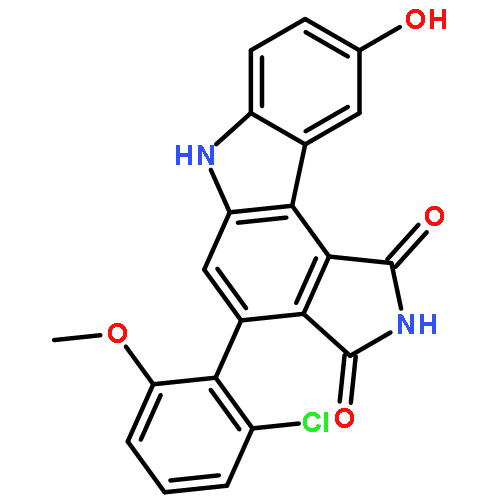 Pyrrolo[3,4-c]carbazole-1,3(2H,6H)-dione,4-(2-chloro-6-methoxyphenyl)-9-hydroxy-