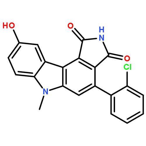 Pyrrolo[3,4-c]carbazole-1,3(2H,6H)-dione,4-(2-chlorophenyl)-9-hydroxy-6-methyl-