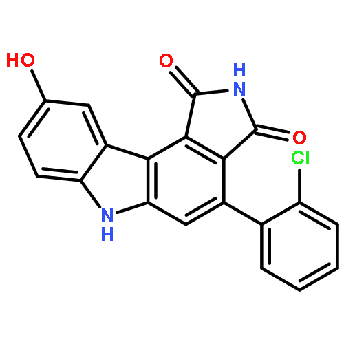 Pyrrolo[3,4-c]carbazole-1,3(2H,6H)-dione,4-(2-chlorophenyl)-9-hydroxy-