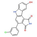 Pyrrolo[3,4-c]carbazole-1,3(2H,6H)-dione,4-(3-chlorophenyl)-9-hydroxy-