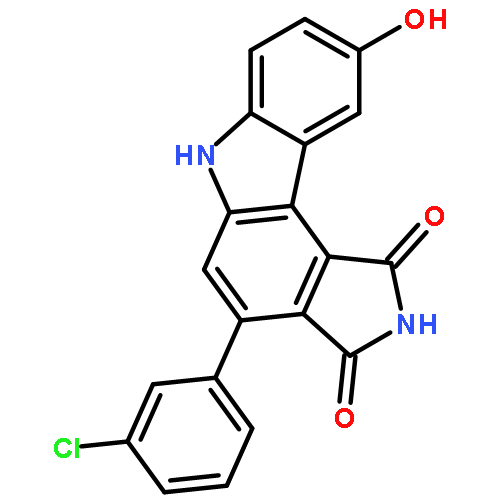 Pyrrolo[3,4-c]carbazole-1,3(2H,6H)-dione,4-(3-chlorophenyl)-9-hydroxy-