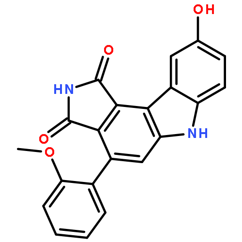 Pyrrolo[3,4-c]carbazole-1,3(2H,6H)-dione,9-hydroxy-4-(2-methoxyphenyl)-