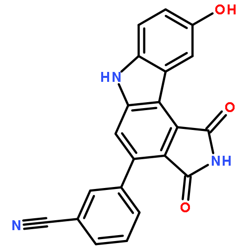 Benzonitrile,3-(1,2,3,6-tetrahydro-9-hydroxy-1,3-dioxopyrrolo[3,4-c]carbazol-4-yl)-