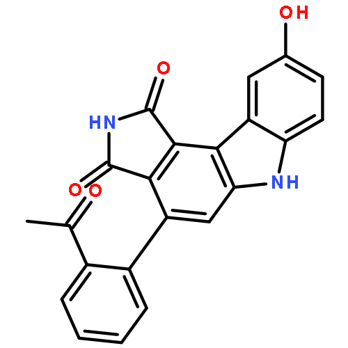 Pyrrolo[3,4-c]carbazole-1,3(2H,6H)-dione,4-(2-acetylphenyl)-9-hydroxy-