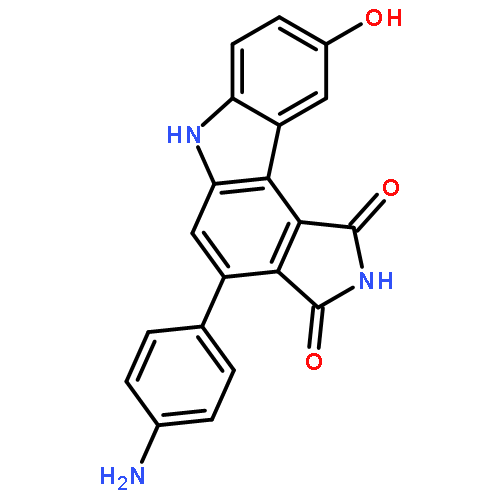 Pyrrolo[3,4-c]carbazole-1,3(2H,6H)-dione,4-(4-aminophenyl)-9-hydroxy-