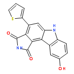 Pyrrolo[3,4-c]carbazole-1,3(2H,6H)-dione, 9-hydroxy-4-(2-thienyl)-