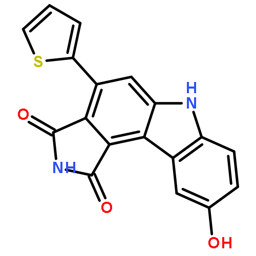 Pyrrolo[3,4-c]carbazole-1,3(2H,6H)-dione, 9-hydroxy-4-(2-thienyl)-