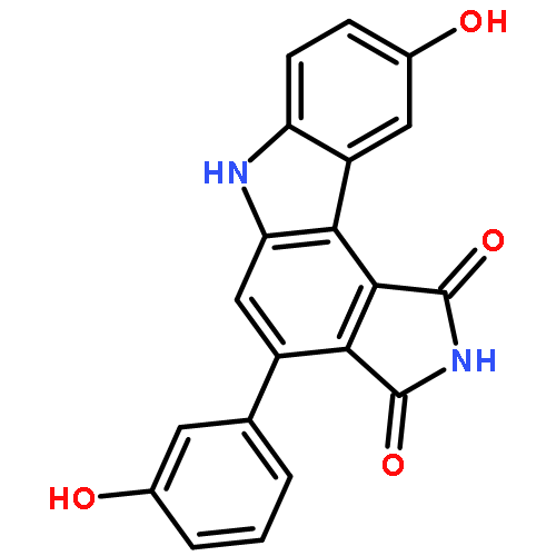 Pyrrolo[3,4-c]carbazole-1,3(2H,6H)-dione,9-hydroxy-4-(3-hydroxyphenyl)-