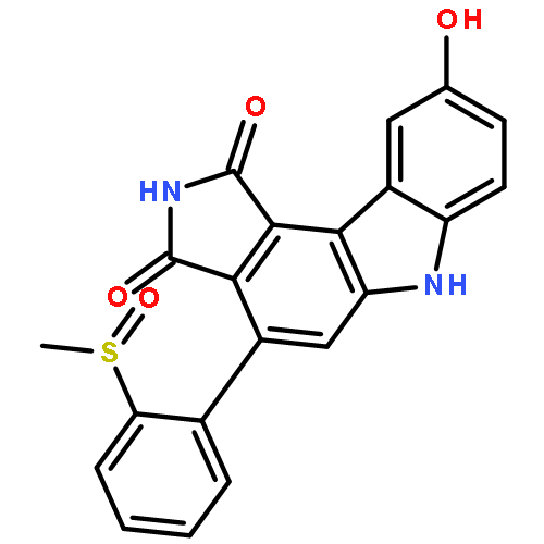 Pyrrolo[3,4-c]carbazole-1,3(2H,6H)-dione,9-hydroxy-4-[2-(methylsulfinyl)phenyl]-