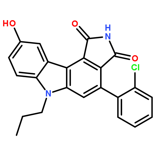 Pyrrolo[3,4-c]carbazole-1,3(2H,6H)-dione,4-(2-chlorophenyl)-9-hydroxy-6-propyl-