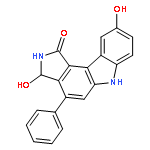 Pyrrolo[3,4-c]carbazol-1(2H)-one, 3,6-dihydro-3,9-dihydroxy-4-phenyl-