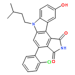 Pyrrolo[3,4-c]carbazole-1,3(2H,6H)-dione,4-(2-chlorophenyl)-9-hydroxy-6-(3-methylbutyl)-