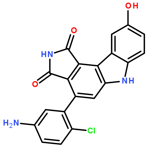 Pyrrolo[3,4-c]carbazole-1,3(2H,6H)-dione,4-(5-amino-2-chlorophenyl)-9-hydroxy-