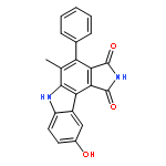 Pyrrolo[3,4-c]carbazole-1,3(2H,6H)-dione,9-hydroxy-5-methyl-4-phenyl-