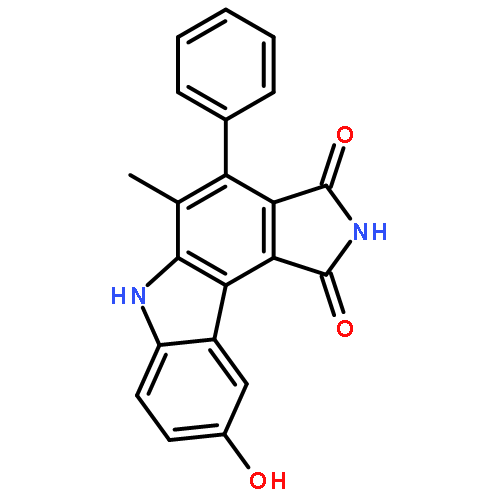 Pyrrolo[3,4-c]carbazole-1,3(2H,6H)-dione,9-hydroxy-5-methyl-4-phenyl-