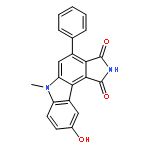 Pyrrolo[3,4-c]carbazole-1,3(2H,6H)-dione,9-hydroxy-6-methyl-4-phenyl-