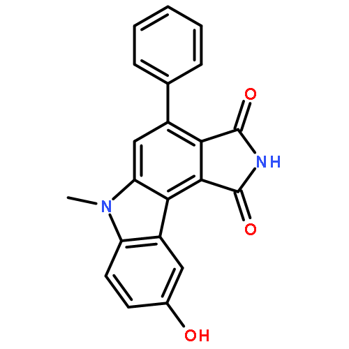 Pyrrolo[3,4-c]carbazole-1,3(2H,6H)-dione,9-hydroxy-6-methyl-4-phenyl-