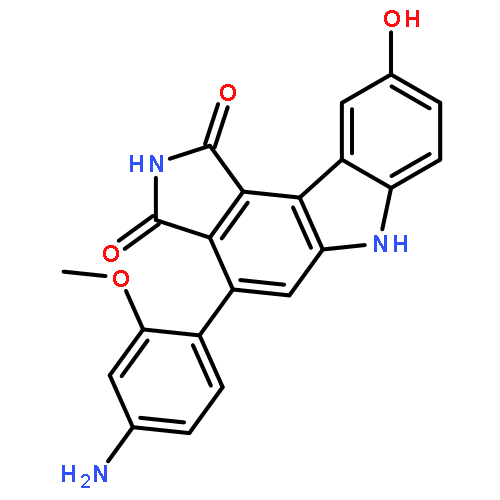 Pyrrolo[3,4-c]carbazole-1,3(2H,6H)-dione,4-(4-amino-2-methoxyphenyl)-9-hydroxy-