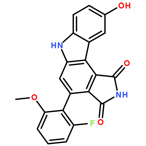 Pyrrolo[3,4-c]carbazole-1,3(2H,6H)-dione,4-(2-fluoro-6-methoxyphenyl)-9-hydroxy-