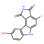 Pyrrolo[3,4-c]carbazole-1,3(2H,6H)-dione, 9-hydroxy-4-iodo-