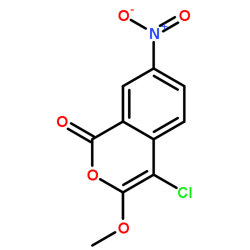 1H-2-Benzopyran-1-one, 4-chloro-3-methoxy-7-nitro-