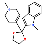 1H-Indole,1-methyl-2-[2-(1,2,3,6-tetrahydro-1-methyl-4-pyridinyl)-1,3-dioxolan-2-yl]-