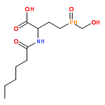 BUTANOIC ACID, 4-(HYDROXYMETHYLPHOSPHINYL)-2-[(1-OXOHEXYL)AMINO]-