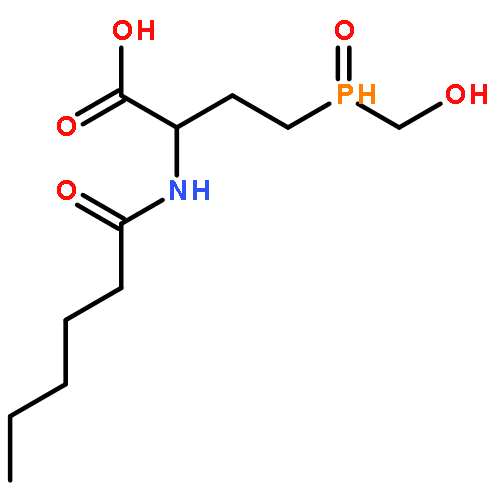 BUTANOIC ACID, 4-(HYDROXYMETHYLPHOSPHINYL)-2-[(1-OXOHEXYL)AMINO]-