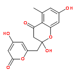 4H-1-Benzopyran-4-one,2,3-dihydro-2,7-dihydroxy-2-[(4-hydroxy-2-oxo-2H-pyran-6-yl)methyl]-5-methyl-