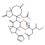 6-[5-(acetyloxy)-4,9a-dimethyl-2,7-dioxooctahydro-2H-furo[2,3-c]oxocin-4-yl]-5-(formyloxy)-3-(furan-3-yl)-3a-methyl-7-methylideneoctahydroindeno[1,7a-b]oxiren-4-yl 2-(acetyloxy)-3-methylpentanoate