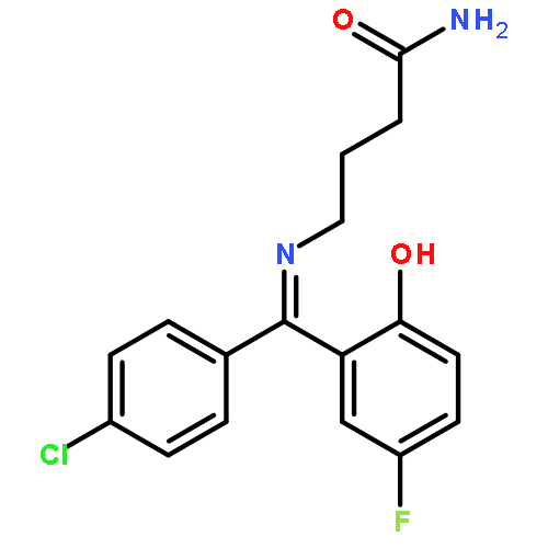 4-(((4-Chlorophenyl)(5-fluoro-2-hydroxyphenyl)methylene)amino)butanamide