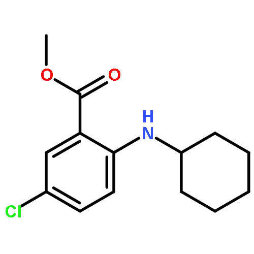 Benzoic acid, 5-chloro-2-(cyclohexylamino)-, methyl ester