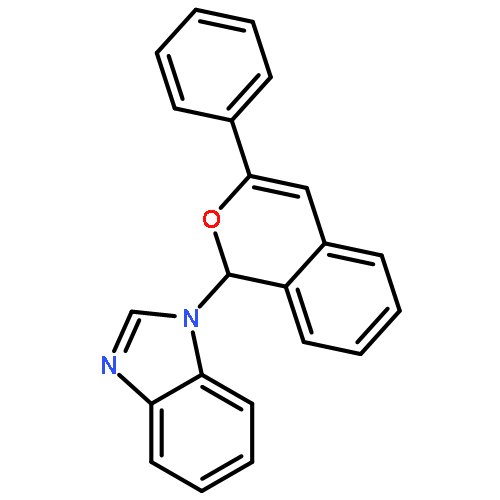 1H-Benzimidazole, 1-(3-phenyl-1H-2-benzopyran-1-yl)-