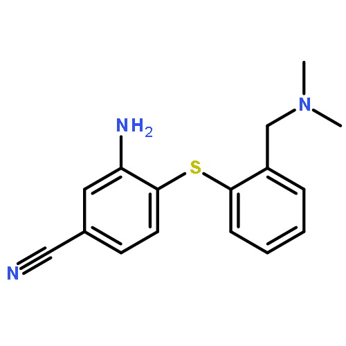 3-amino-4-[2-[(dimethylamino)methyl]phenyl]sulfanylbenzonitrile