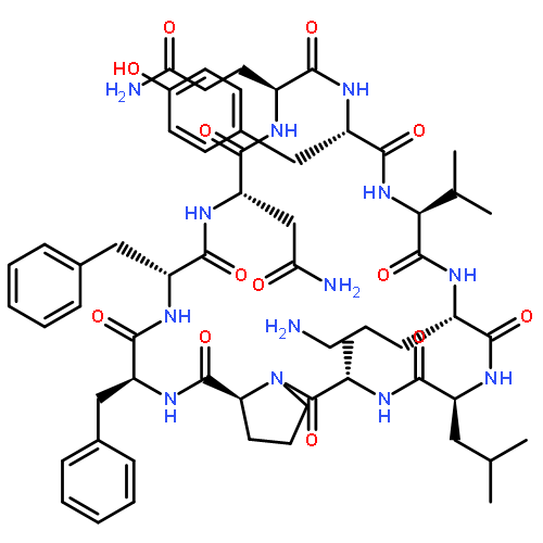 CYCLO(L-ALANYL-L-PROLYL-L-PHENYLALANYL-D-PHENYLALANYL-L-ASPARAGINYL-L-GLUTAMINYL-L-TYROSYL-L-VALYL-L-ORNITHYL-L-LEUCYL)