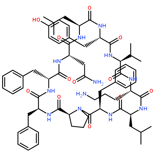 CYCLO(L-ASPARAGINYL-L-LEUCYL-L-TYROSYL-L-VALYL-L-ORNITHYL-L-LEUCYL-D-PHENYLALANYL-L-PROLYL-L-PHENYLALANYL-D-PHENYLALANYL)