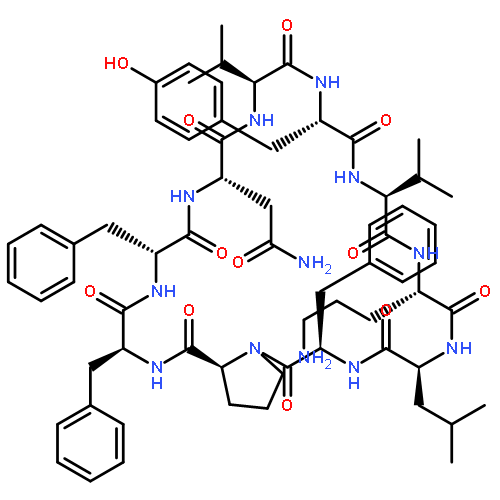 Cyclo(L-asparaginyl-L-valyl-L-tyrosyl-L-valyl-L-ornithyl-L-leucyl-D-phenylala
nyl-L-prolyl-L-phenylalanyl-D-phenylalanyl)