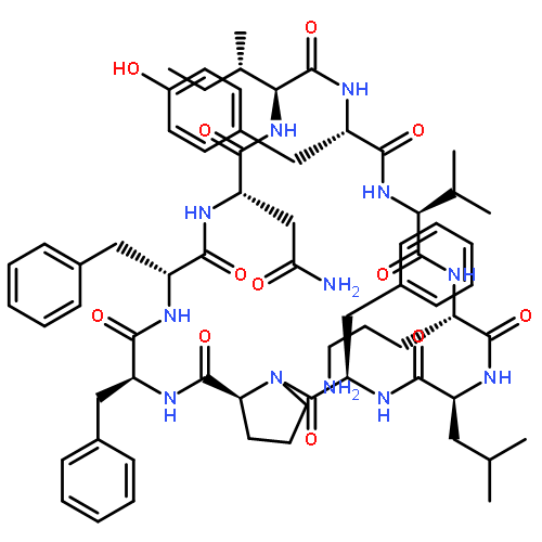 Cyclo(L-asparaginyl-L-isoleucyl-L-tyrosyl-L-valyl-L-ornithyl-L-leucyl-D-pheny
lalanyl-L-prolyl-L-phenylalanyl-D-phenylalanyl)