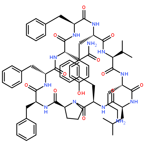 Cyclo(L-asparaginyl-L-phenylalanyl-L-tyrosyl-L-valyl-L-ornithyl-L-leucyl-D-ph
enylalanyl-L-prolyl-L-phenylalanyl-D-phenylalanyl)