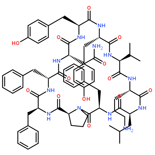 Cyclo(L-asparaginyl-L-tyrosyl-L-tyrosyl-L-valyl-L-ornithyl-L-leucyl-D-phenylal
anyl-L-prolyl-L-phenylalanyl-D-phenylalanyl)