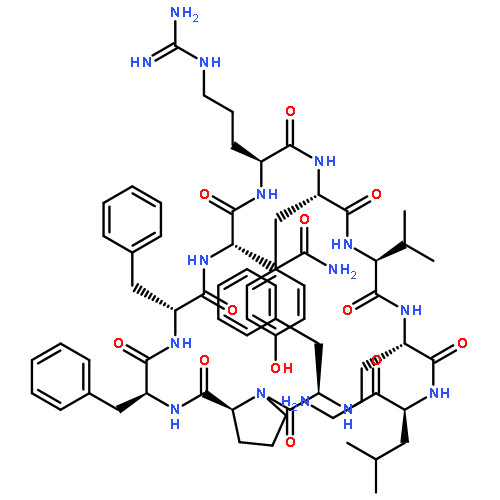 CYCLO(L-ARGINYL-L-TYROSYL-L-VALYL-L-ORNITHYL-L-LEUCYL-D-PHENYLALANYL-L-PROLYL-L-PHENYLALANYL-D-PHENYLALANYL-L-ASPARAGINYL)