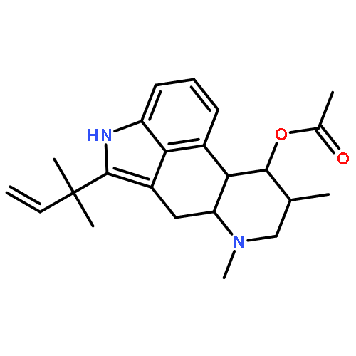 (8beta,9beta,10xi)-6,8-dimethyl-2-(2-methylbut-3-en-2-yl)ergolin-9-yl acetate