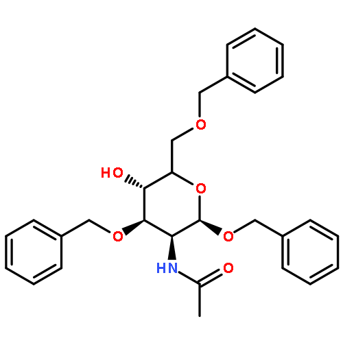 b-D-Glucopyranoside,phenylmethyl 2-(acetylamino)-2-deoxy-3,6-bis-O-(phenylmethyl)-