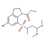 5-bromo-N-(2,2-dimethoxyethyl)-N-methyl-1-propanoyl-2,3-dihydro-1H-indole-7-sulfonamide